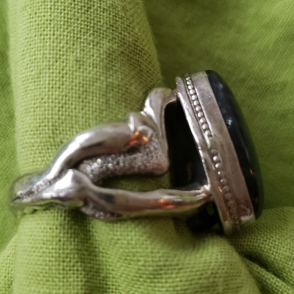 Womens Sterling Silver Labradorite Blue Gemstone Ring - Picture 9 of 9